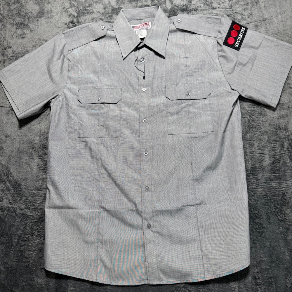 National Patrol Work Shirt Mens L Gray